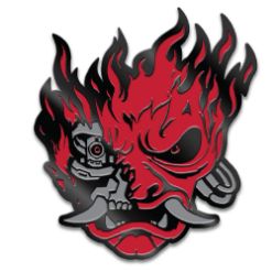 JINX Cyberpunk 2077 Samurai Demon Pin Red/Black