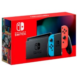 Nintendo Switch konzola + neonsko rdeč in moder Joy-Con