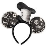 LOUNGEFLY DISNEY STEAMBOAT WILLIE APPLIQUE HAT ROPE PIPING EARS TRAK ZA LASE