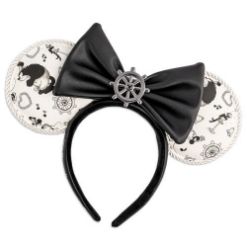 LOUNGEFLY DISNEY STEAMBOAT WILLIE EARS BOW ROPE PIPING TRAK ZA LASE