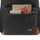 SOLO BEDFORD BACKPACK BLACK WITH TAN TRIM 15.6
