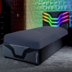 X ROCKER COSMOS RGB LED OTTOMAN GAMING BED