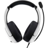 Slušalke PDP LVL50 Chat Stereo Headset za PS4/PS5 bele barve