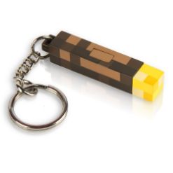 OBESEK ZA KLUČE JINX MINECRAFT 3D LIGHT-UP TORCH - MULTICOLOR