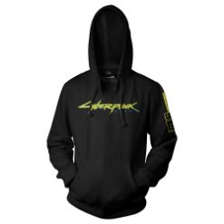 JINX CYBERPUNK 2077 LOGO PULLOVER HOODIE ČRNA M