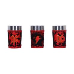 NEMESIS NOW ACDC LOGO SHOT GLASS SET 8.7CM SET KOZARČKOV ZA ŽGANJE