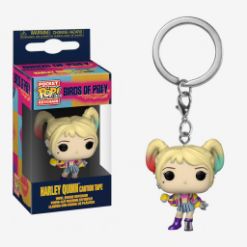 FUNKO POP KEYCHAIN: BIRDS OF PREY - HARLEY QUINN (CAUTION TAPE)