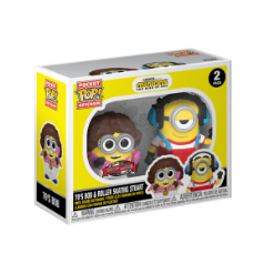 FUNKO POP KEYCHAIN: MINIONS - 70'S BOB & ROLLER SKATING STUART 2-PACK