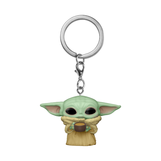 FUNKO POP KEYCHAIN: THE MANDALORIAN - THE CHILD W/CUP