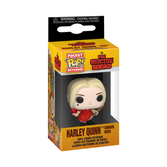 FUNKO POP KEYCHAIN: TSS - HARLEY QUINN (DAMAGED DRESS)