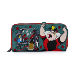 LOUNGEFLY DISNEY VILLAINS SCENE SERIES QUEEN OF HEARTS ZIP AROUND DENARNICA