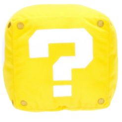 NINTENDO SUPER MARIO PLUSH QUESTION BLOCK WITH SOUND EFFECT 15 CM PLIŠ