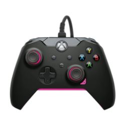 PDP XBOX WIRED CONTROLLER BLACK - FUSE (PINK)