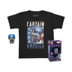 FUNKO POCKET POP & TEE: MARVEL - CAPTAIN AMERICA