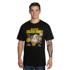 JINX T-SHIRT PUBG CUISINE PREMIUM TEE-LARGE-BLACK