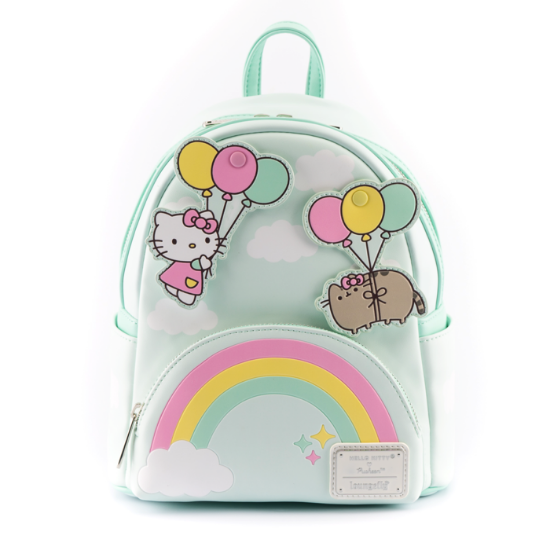 LOUNGEFLY PUSHEEN X HELLO KITTY BALLOONS AND RAINBOW MINI NAHRBTNIK