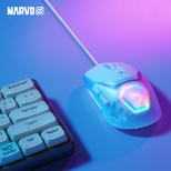 MARVO FIT LITE G1 GAMING MIŠKA BELE BARVE