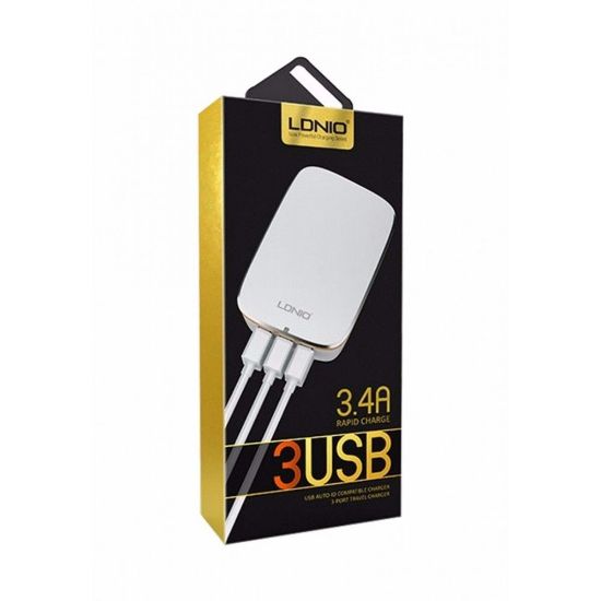 LDNIO 3 X USB POTOVALNI ADAPTER 5V/3.4A/17W A3304