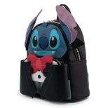 LOUNGEFLY DISNEY VAMPIRE STITCH BOW TIE MINI NAHRBTNIK