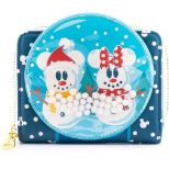 LOUNGEFLY DISNEY SNOWMAN MICKEY MINNIE SNOW GLOBE DENARNICA