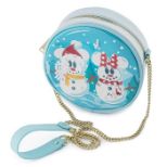 LOUNGEFLY DISNEY SNOWMAN MICKEY MINNIE SNOW GLOBE TORBA