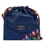 LOUNGEFLY DISNEY MULAN CASTLE CINCH SACK CROSS BODY TORBA