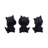 NEMESIS NOW THREE WISE KITTIES 8.8CM FIGURICE