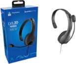 Slušalke PDP PS4, PS5 CHAT HEADSET LVL30  sive