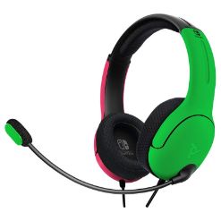 Slušalke PDP LVL40 Chat Stereo Headset za NINTENDO SWITCH roza zelene barve