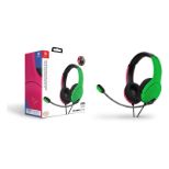 Slušalke PDP LVL40 Chat Stereo Headset za NINTENDO SWITCH roza zelene barve