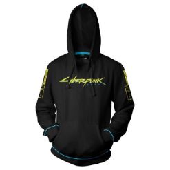 JINX CYBERPUNK 2077 LASER LOGO PULLOVER HOODIE ČRN XL