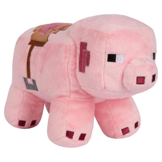 JINX MINECRAFT ADVENTURE SADDLED PIG PLIŠ PINK