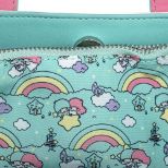 LOUNGEFLY SANRIO LITTLE TWIN STARS RAINBOW AOP CROSSBODY TORBICA