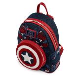 LOUNGEFLY MARVEL CAPTAIN AMERICA 80TH ANNIVERSARY FLORAL SHEILD MINI NAHRBTNIK