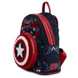 LOUNGEFLY MARVEL CAPTAIN AMERICA 80TH ANNIVERSARY FLORAL SHEILD MINI NAHRBTNIK