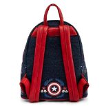 LOUNGEFLY MARVEL CAPTAIN AMERICA 80TH ANNIVERSARY FLORAL SHEILD MINI NAHRBTNIK