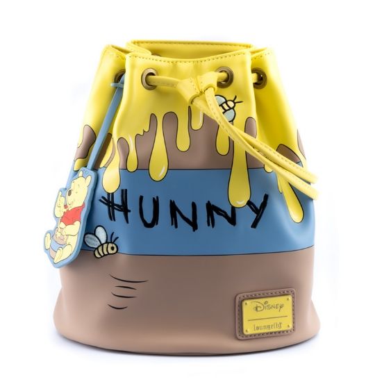 LOUNGEFLY DISNEY WINNIE THE POOH 95TH ANNI. HONEYPOT CONVERTIBLE BUCKET BACKPACK NAHRBTNIK