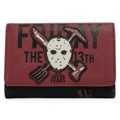 LOUNGEFLY FRIDAY THE 13TH JASON MASK TRI-FOLD DENARNICA