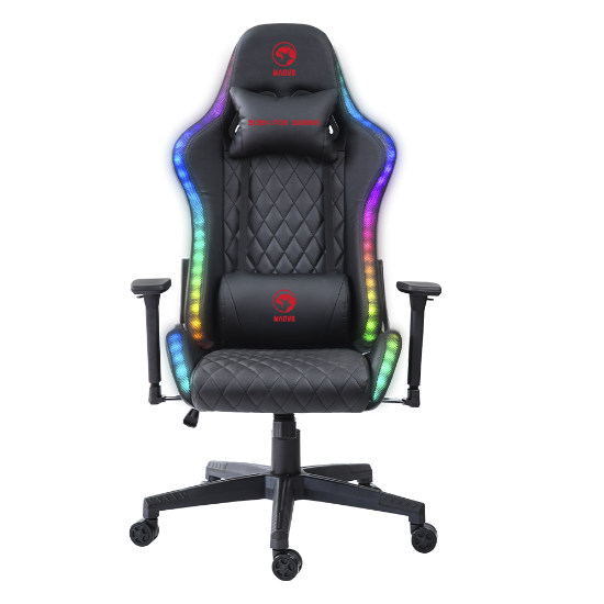 GAMING STOL - MARVO CH-35BK RGB ČRNE BARVE