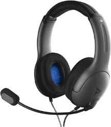 Slušalke PDP LVL40 Chat Stereo Headset za PS4/PS5 sive barve