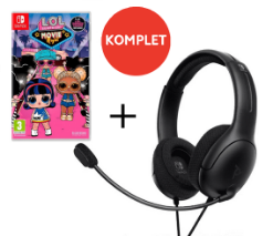 SLUŠALKE PDP NINTENDO SWITCH WIRED HEADSET LVL40 BLACK+ L.O.L. SURPRISE!