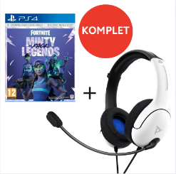 SLUŠALKE PDP PS4/PS5 STEREO HEADSET LVL40 WHITE + PS4 FORTNITE MINTY