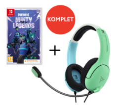 SLUŠALKE PDP NINTENDO SWITCH HEADSET LVL40 BLUE/GREEN + SWITCH FORTNITE MINTY