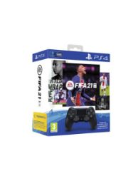 SONY PS4 DualShock V2 brezžični kontroler Black z igro FIFA 21