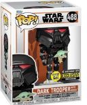 FUNKO POP STAR WARS: THE MANDALORIAN DARK TROOPER WITH GROGU