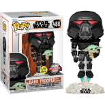 FUNKO POP STAR WARS: THE MANDALORIAN DARK TROOPER WITH GROGU