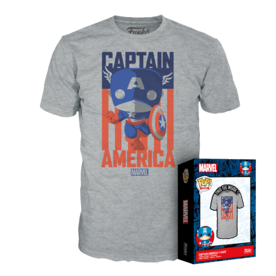 FUNKO POP TEE: MARVEL - CAPTAIN AMERICA