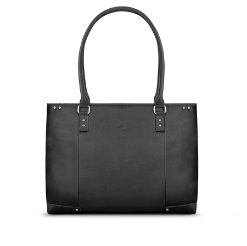 SOLO NY JAY LEATHER TOTE BLACK 15.6