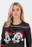 DIFUZED DISNEY - MICKEY & MINNIE CHRISTMAS ŽENSKI PULOVER - XS