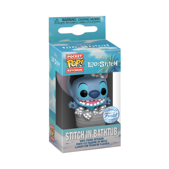 FUNKO POCKET POP KEYCHAIN Disney Lillo and Stitch Stitch in bathtub obesek